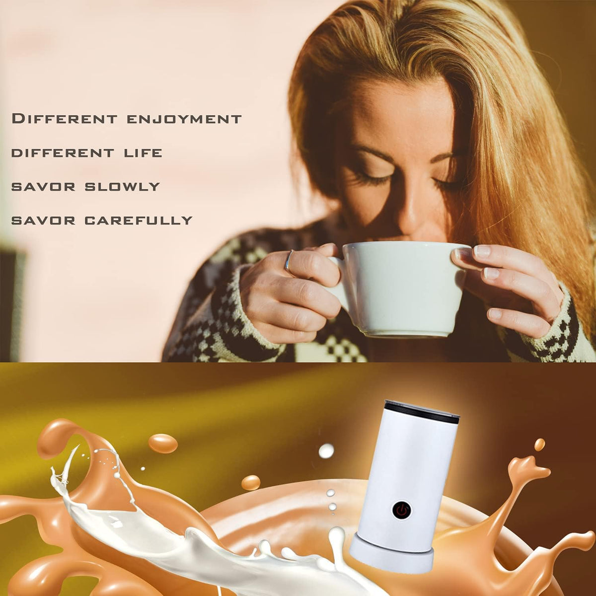 White Electric Milk Frother Warmer, Pack of 2 Q816
