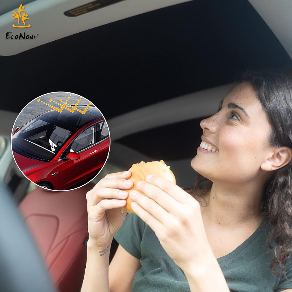 Foldable Sunroof Shade Cover with Heat Insulation Film, Pack of 2 R52846