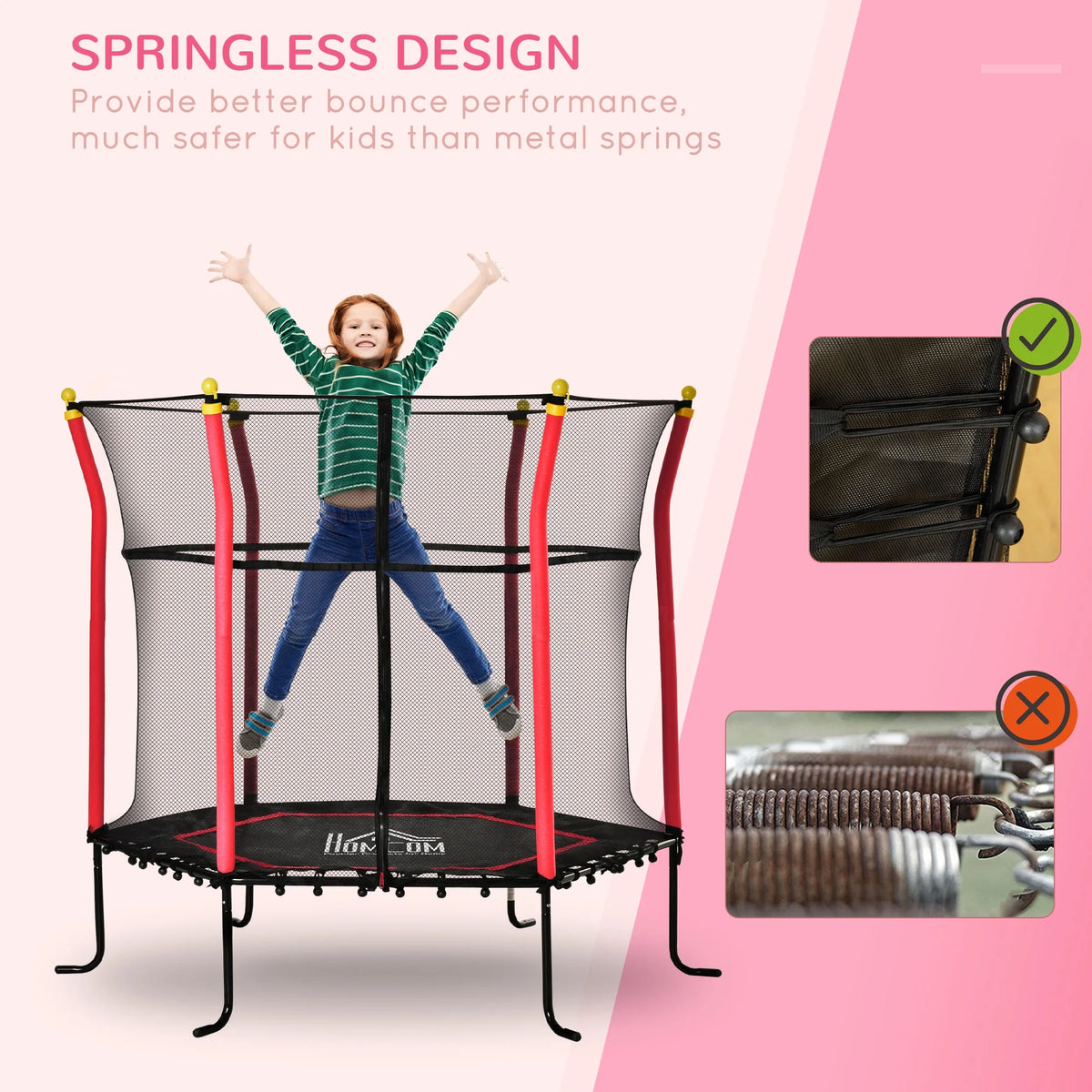Red Kids Trampoline with Net L4046