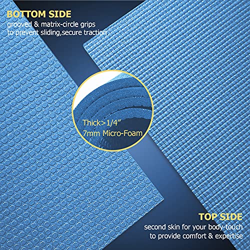 Extra Large 12'x6'x7mm Non-Slip Exercise Mat R8399