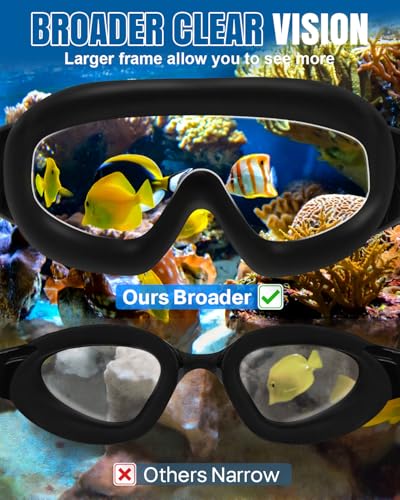 2 Pack Anti Fog UV Wide View Swim Goggles Y8407