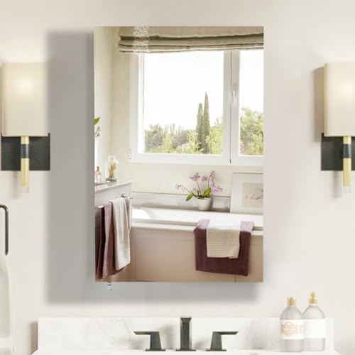 18 inch x 24 inch Frameless Mirror Medicine Cabinet E90630