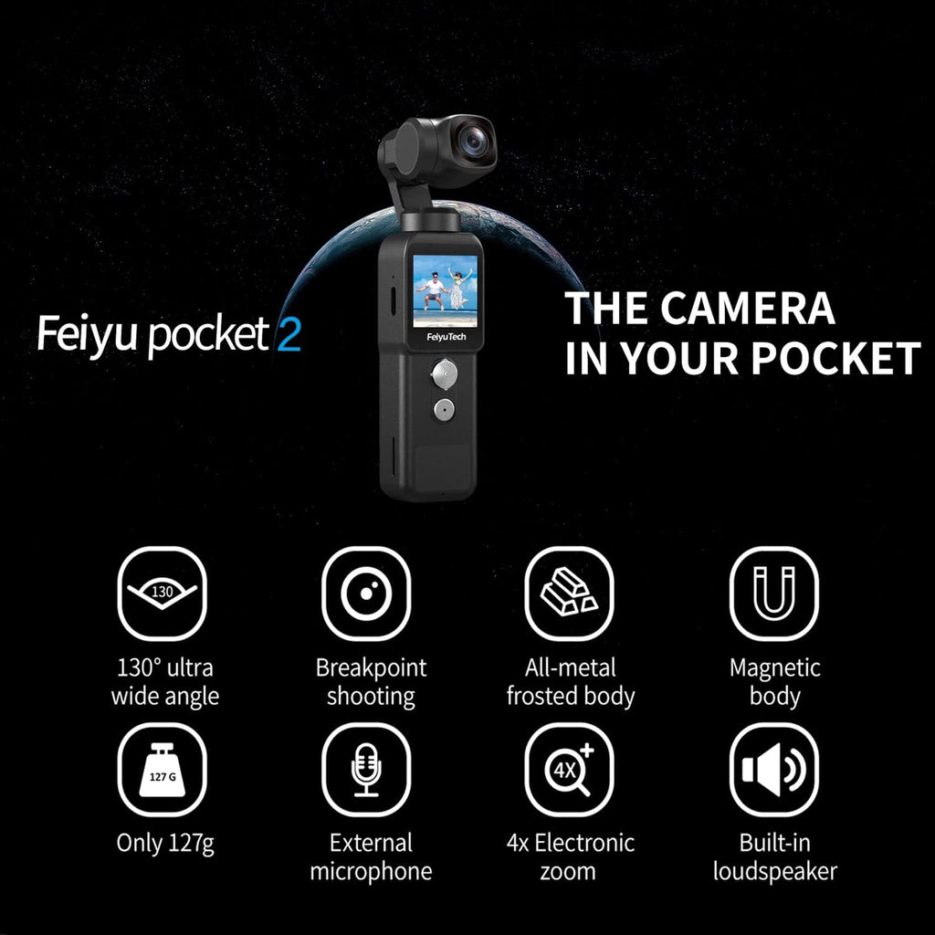 4K Video Action Camera with 3-Axis Gimbal Stabilized U9654