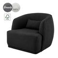 Black Fabric Swivel Accent Chair P15595