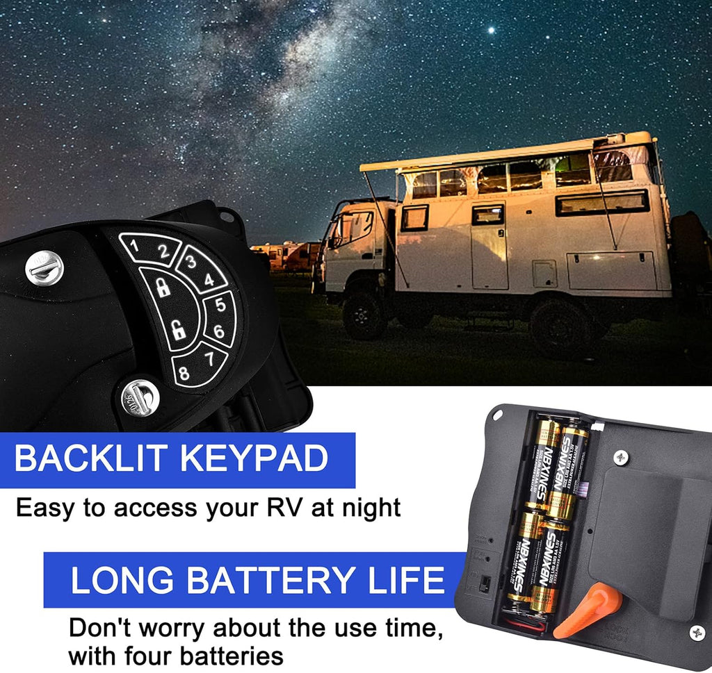 Waterproof Shockproof Metal RV Door Lock with Keypad G110531