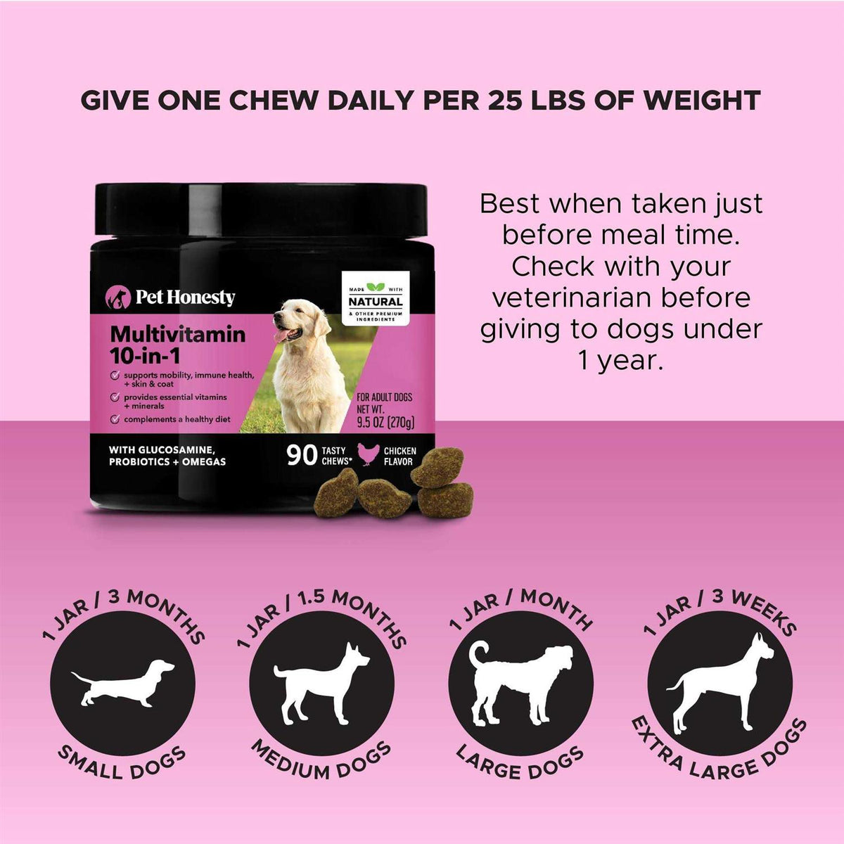10 in 1 Multivitamin Glucosamine Soft Chews O3166