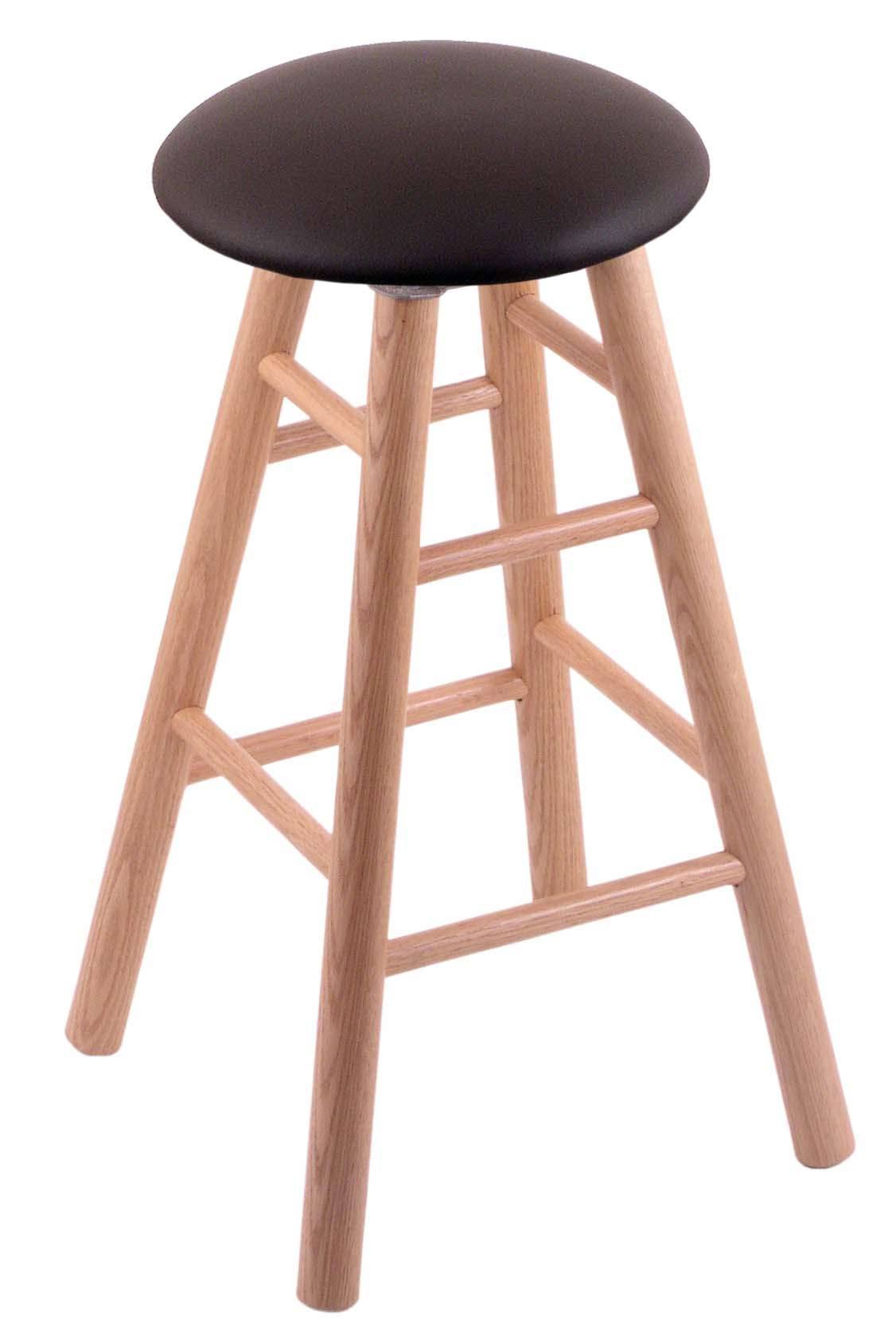 Oak Bar Stool with Espresso Seat R8416