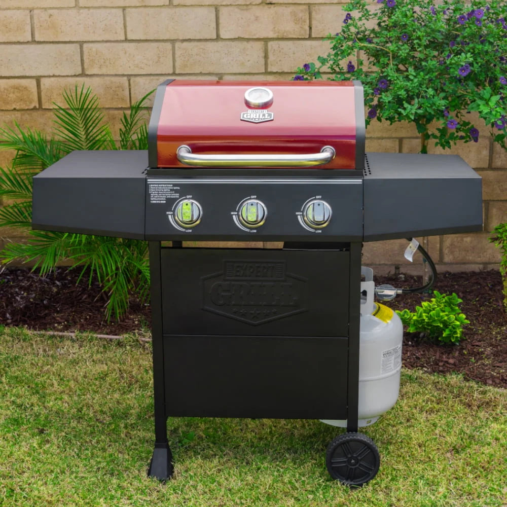 3 Burner Propane Gas Grill in Black C3666