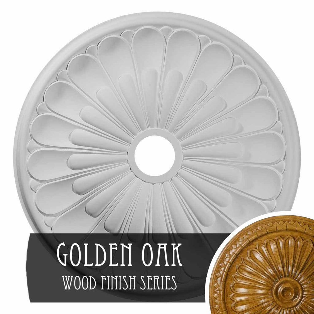 Hand-Painted Golden Oak Ceiling Medallion A328570