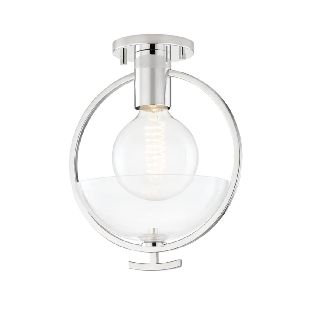 Polished Nickel Semi-Flush Mount Light X702839