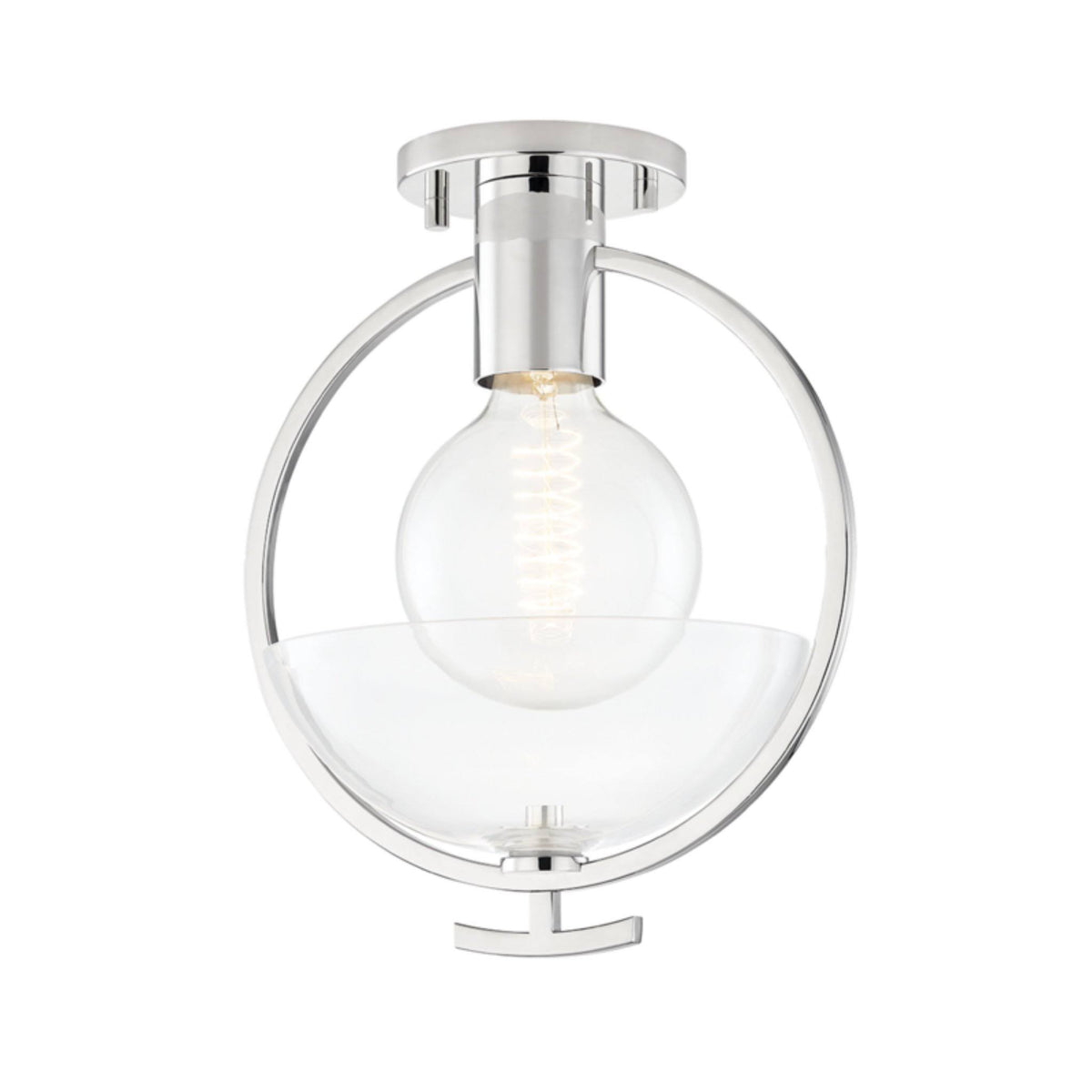 Polished Nickel Semi-Flush Mount Light X702839