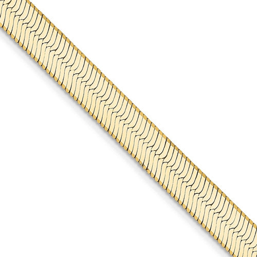 14K Yellow Gold Herringbone Chain Necklace 22" P43004