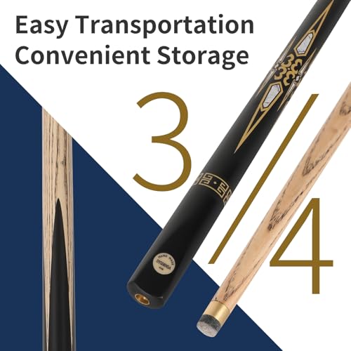 57-inch Ash Wood 18 oz Snooker Cue Stick with Extension R4429