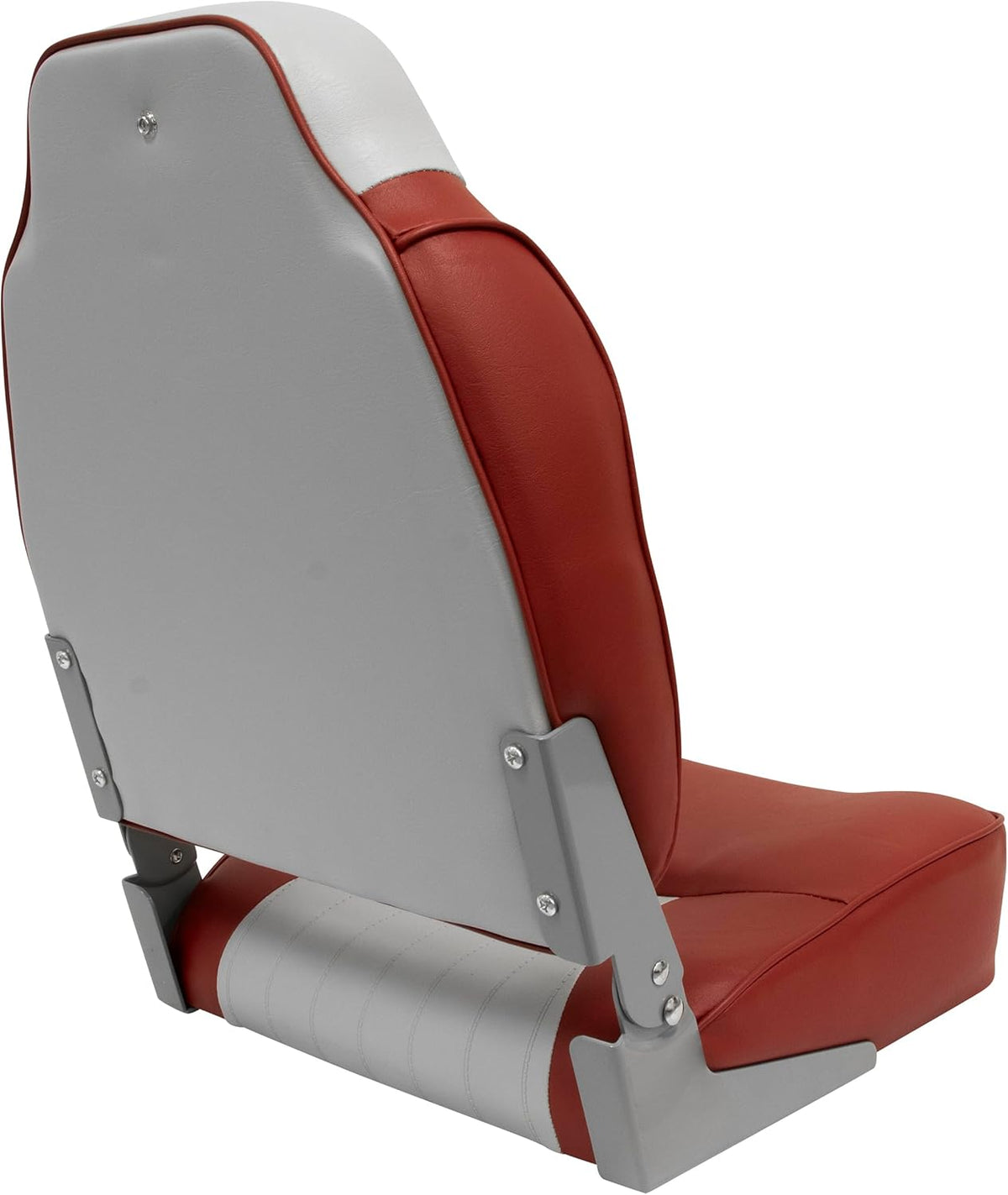 Grey/Red High Back Boat Seat W88108