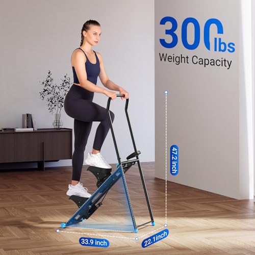Compact Folding Vertical Climber Machine with Adjustable Handlebar & Pedals C4390