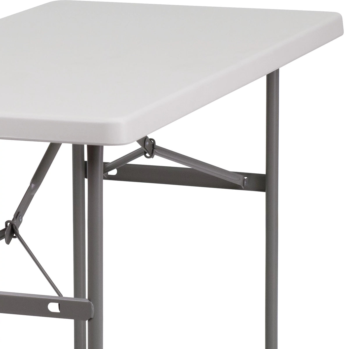 4-Foot Granite White Plastic Folding Table Q824