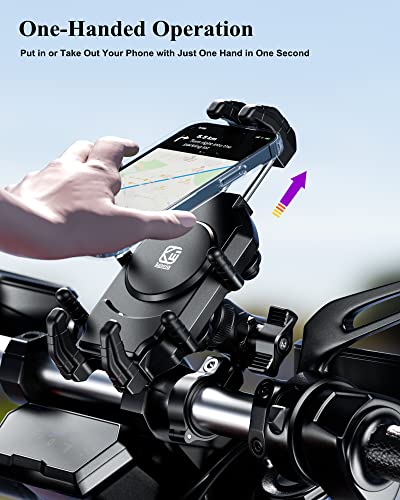 Motorcycle Phone Holder with Vibration Dampener Handlebar Mount U141481