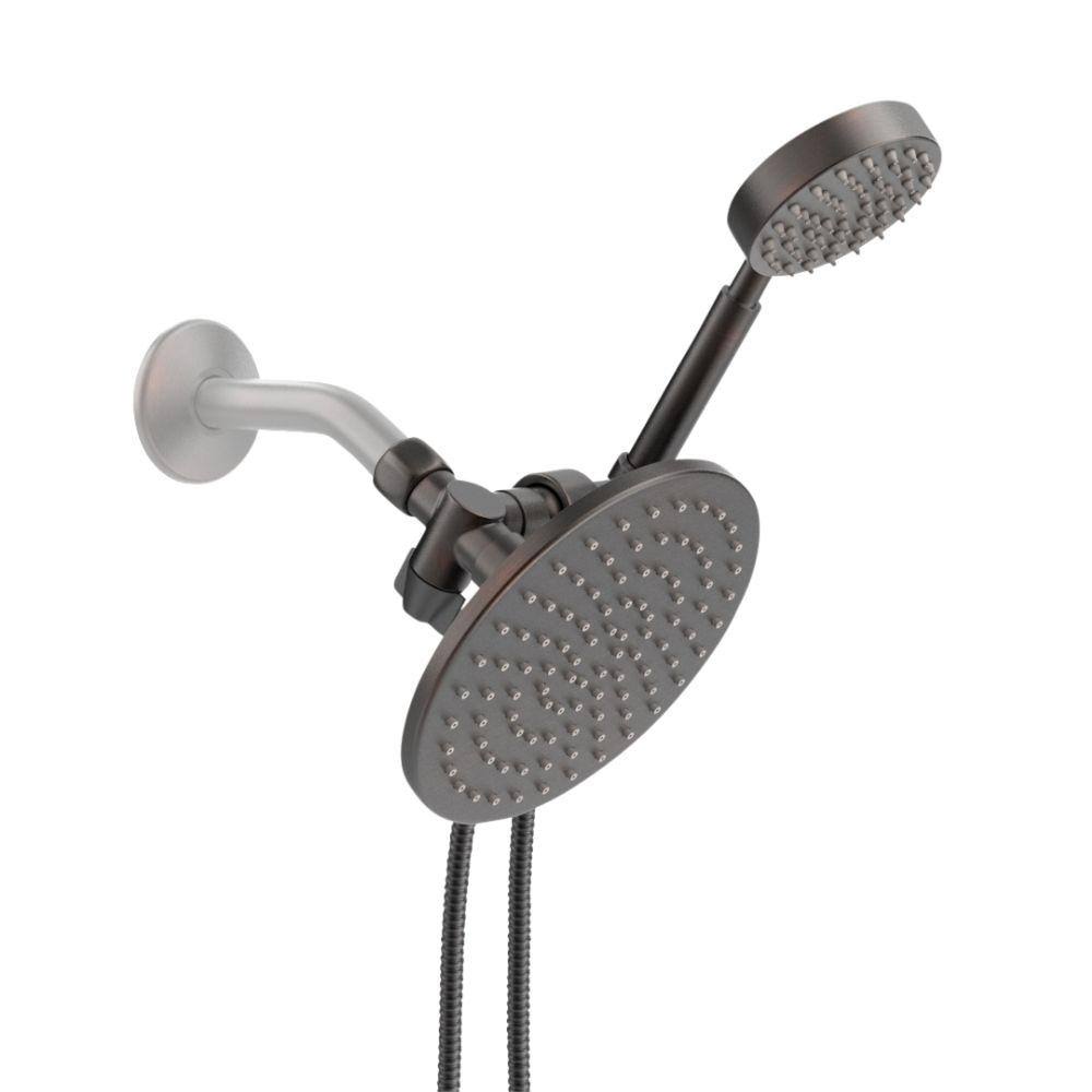 Dual Shower Head Combo with Hand Held and Rain Shower Head, 2.5 GPM Brushed Nickel F1118