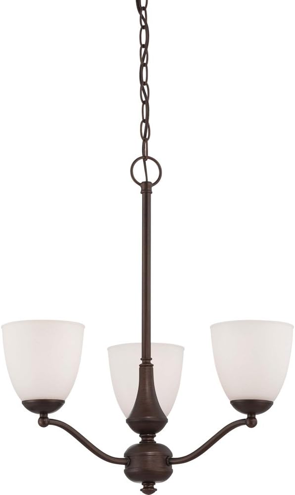 Three Light Vanity Frosted Glass Brushed Nickel Fixture R304