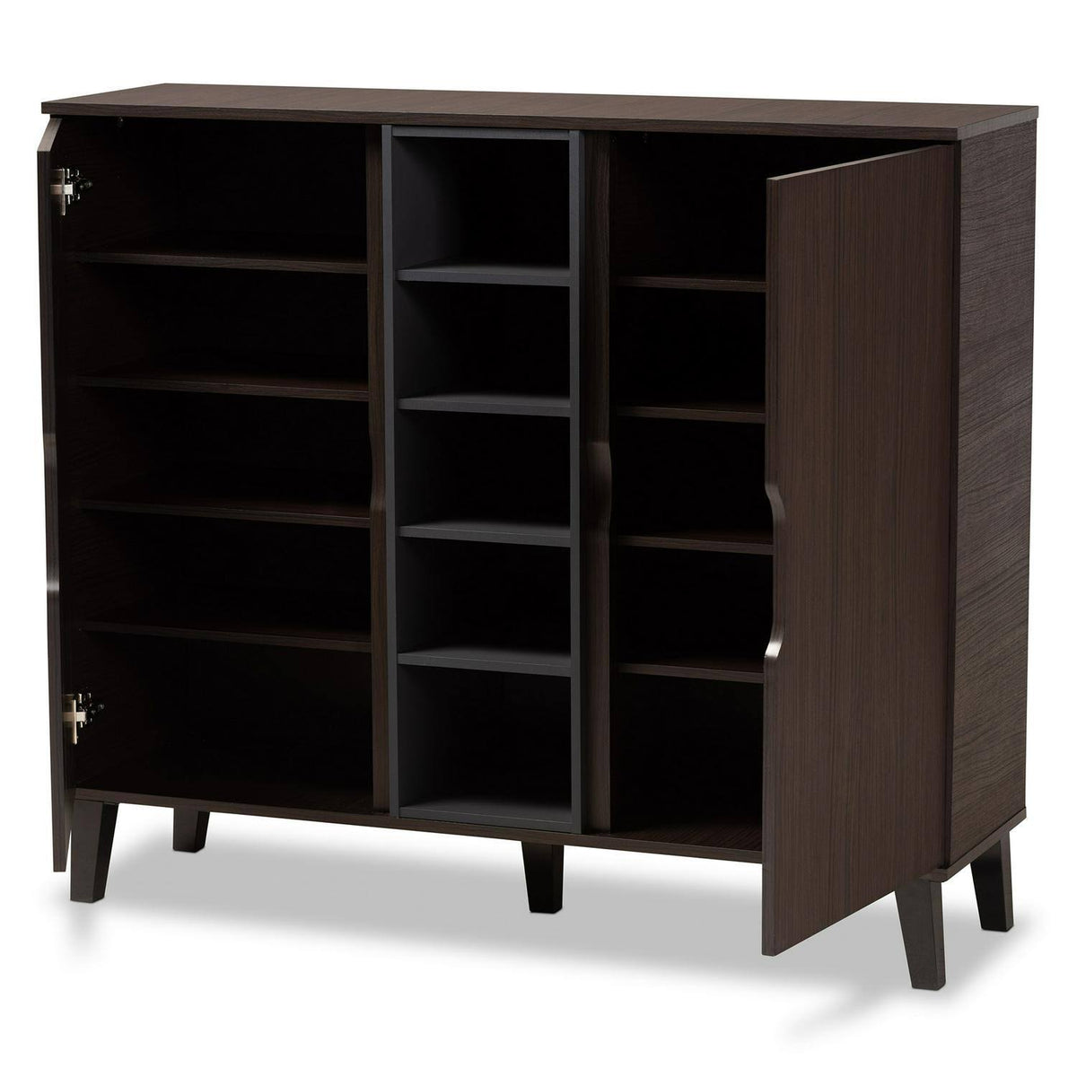 Two-Tone Dark Brown and Grey Wood Dresser Z598078