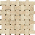 12 in. x 12 in. Polished Marble Mosaic Tile W21429