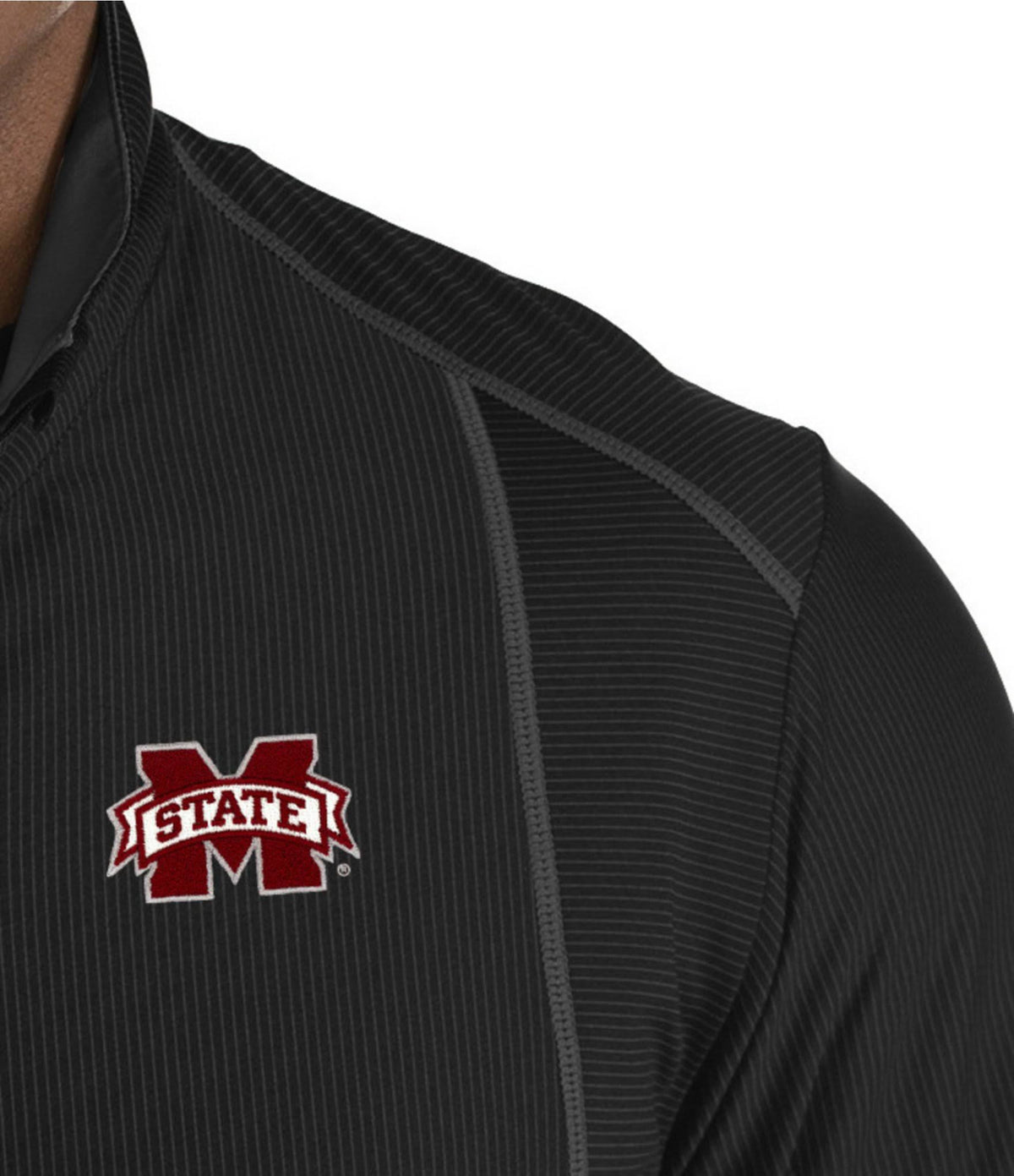 Michigan State Black Half-Zip Pullover E4308