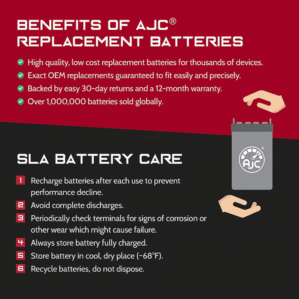 12V Motorcycle Replacement Battery C6416