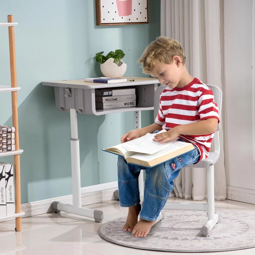 Kids Desk and Chair Set, Height Adjustable K154957