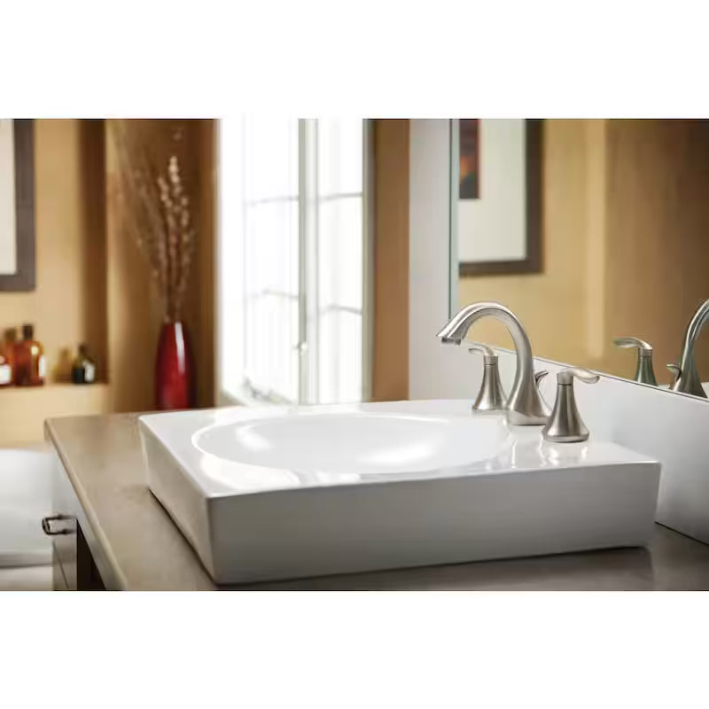 8 in. Widespread 2-Handle Bathroom Faucet Trim Kit in Brushed Nickel P313