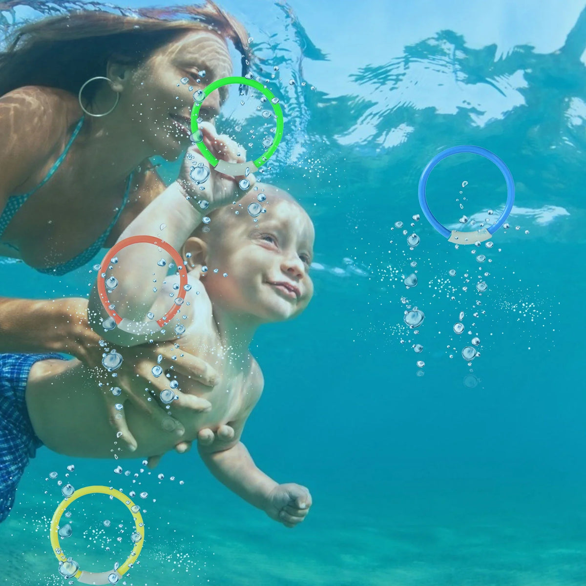 Colorful Pool Sink Ring Toy for Kids K22936