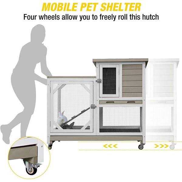Large Indoor Rabbit Hutch with Pull out Tray Y237