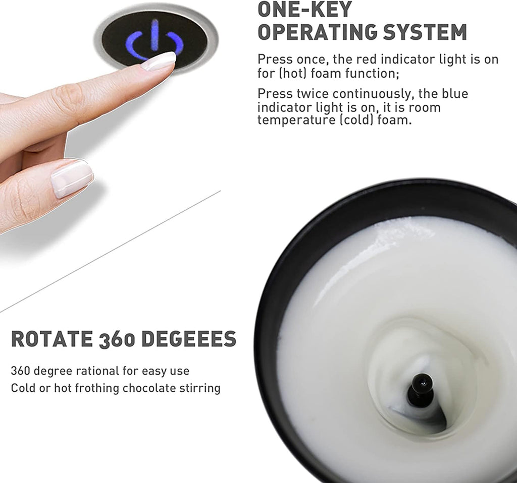 White Electric Milk Frother Warmer, Pack of 2 Q816