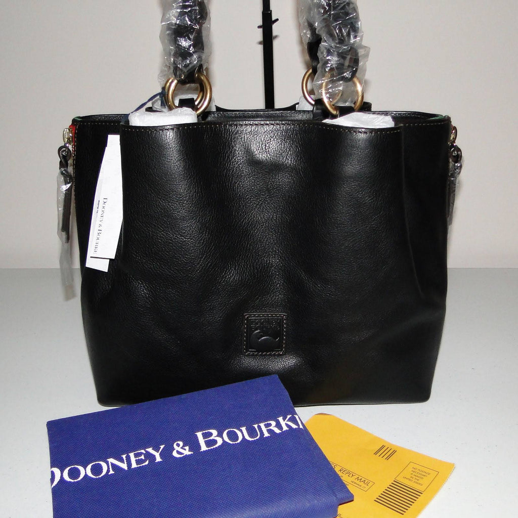 Large Zip Florentine Leather Black Bag V107577