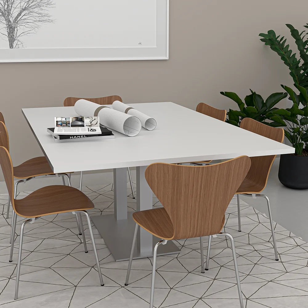 6 Person Rectangular Conference Table Metal Base Z548