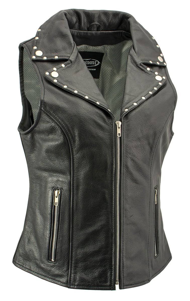 Black Leather Vest S589032