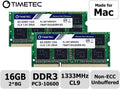 16GB KIT(2x8GB) DDR3 1333MHz PC3-10600 E509