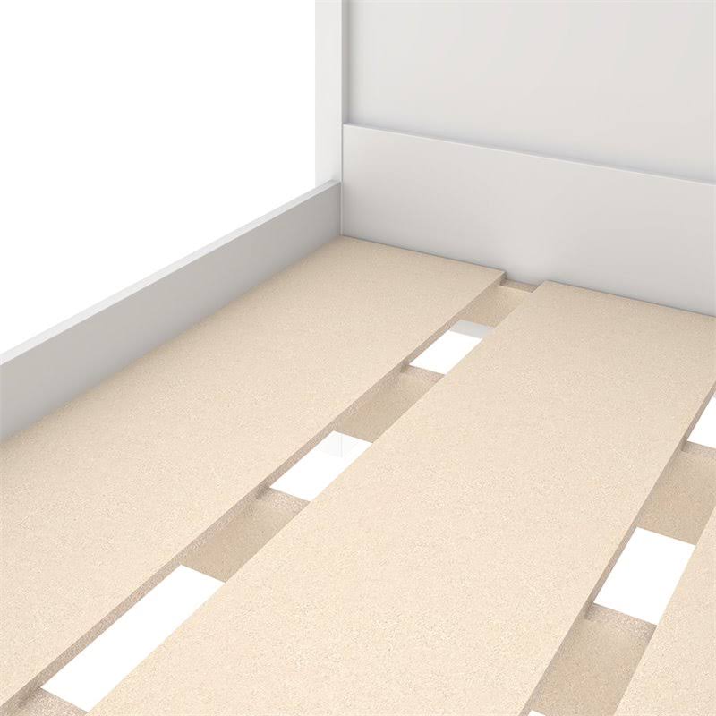 White Twin Platform Bed M983