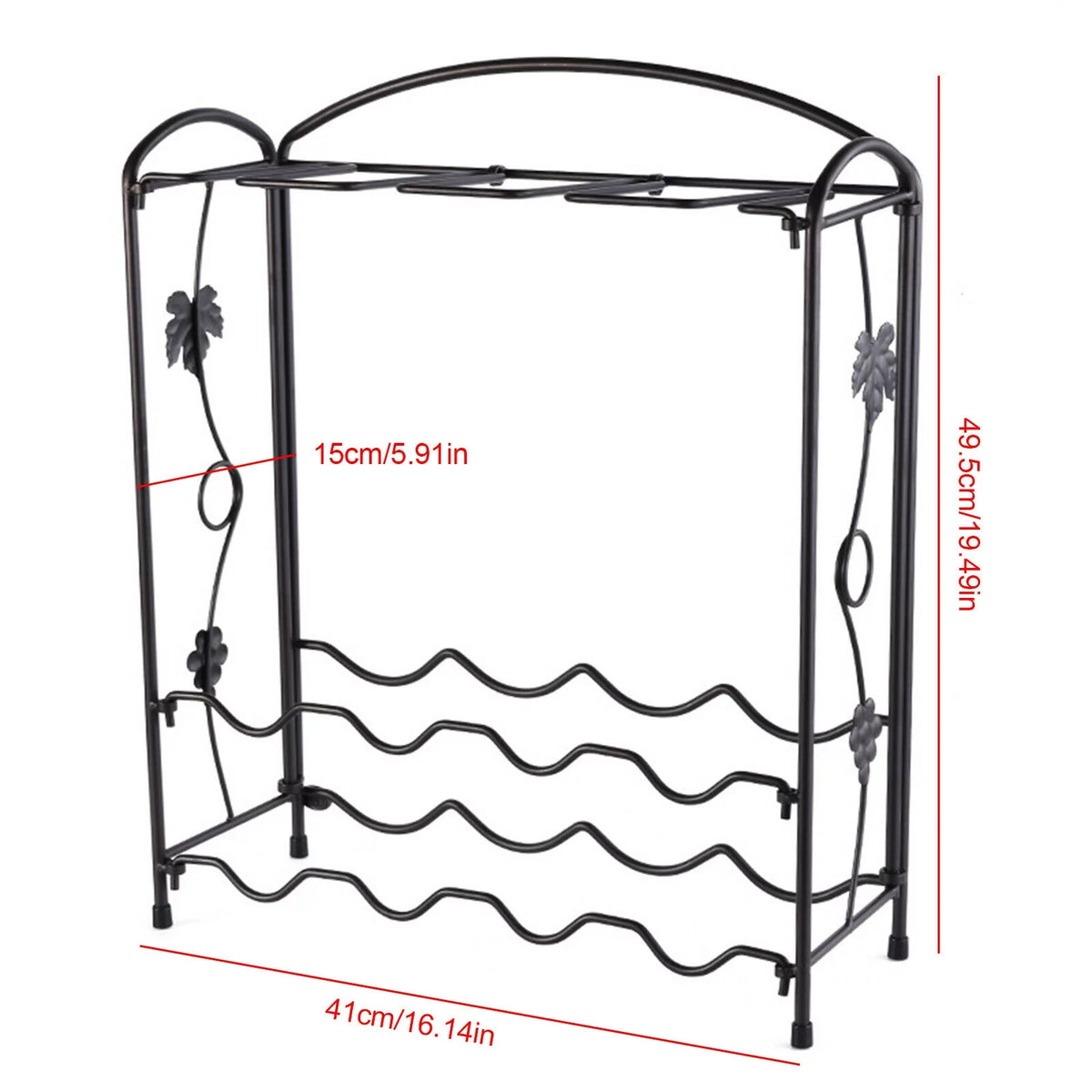 2-Tier 8 Bottles Stackable Wine Rack X265