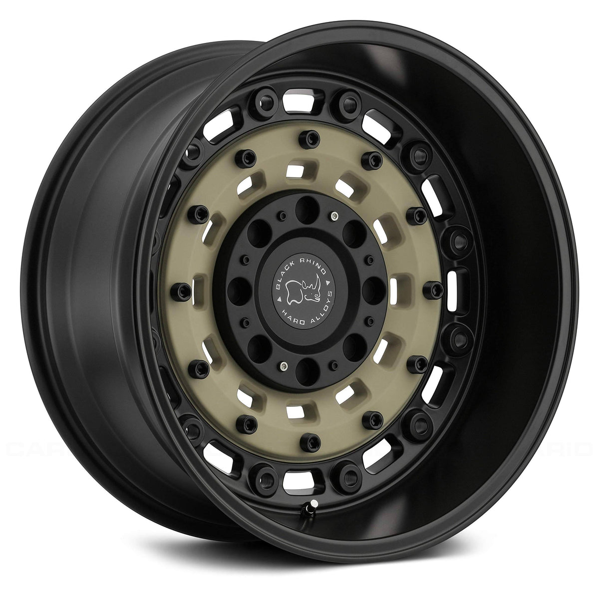 20x12 Wheel with 5x5 Bolt Pattern - Sand on Black L3858