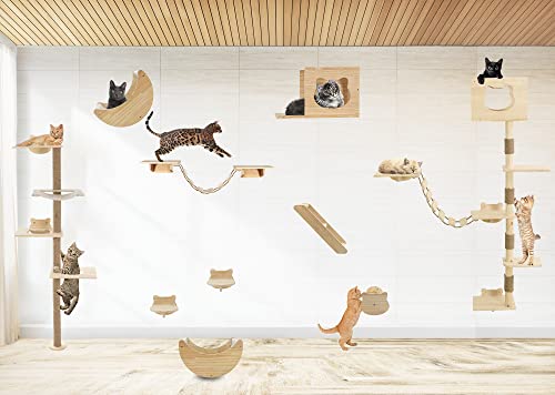 73 inch Cat Tree Wall Mounted Scratching Post E57800
