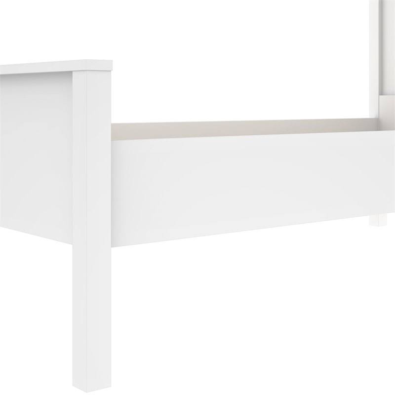 White Twin Platform Bed M983