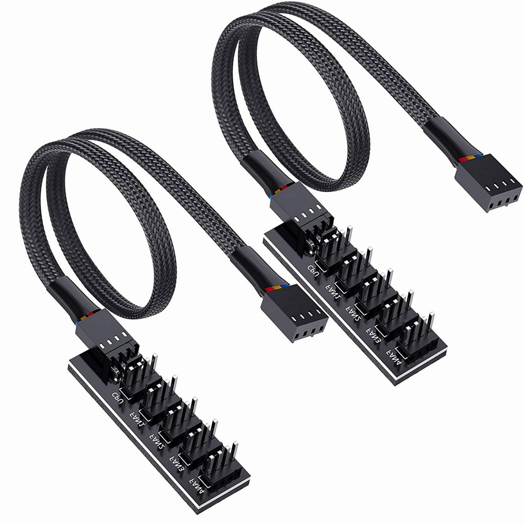 4-Pin PWM Fan Power Supply Cable 1 to 2 Splitter 10.5 inches Z328