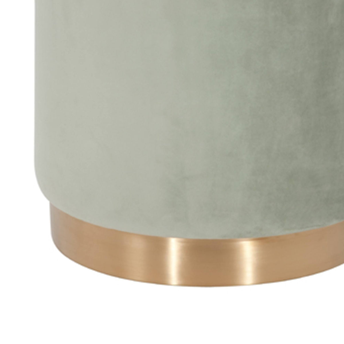 Velvet Upholstered Ottoman with Steel Base J92673