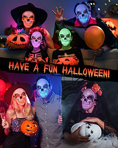 4 Pcs LED Light up Skull Mask K6723