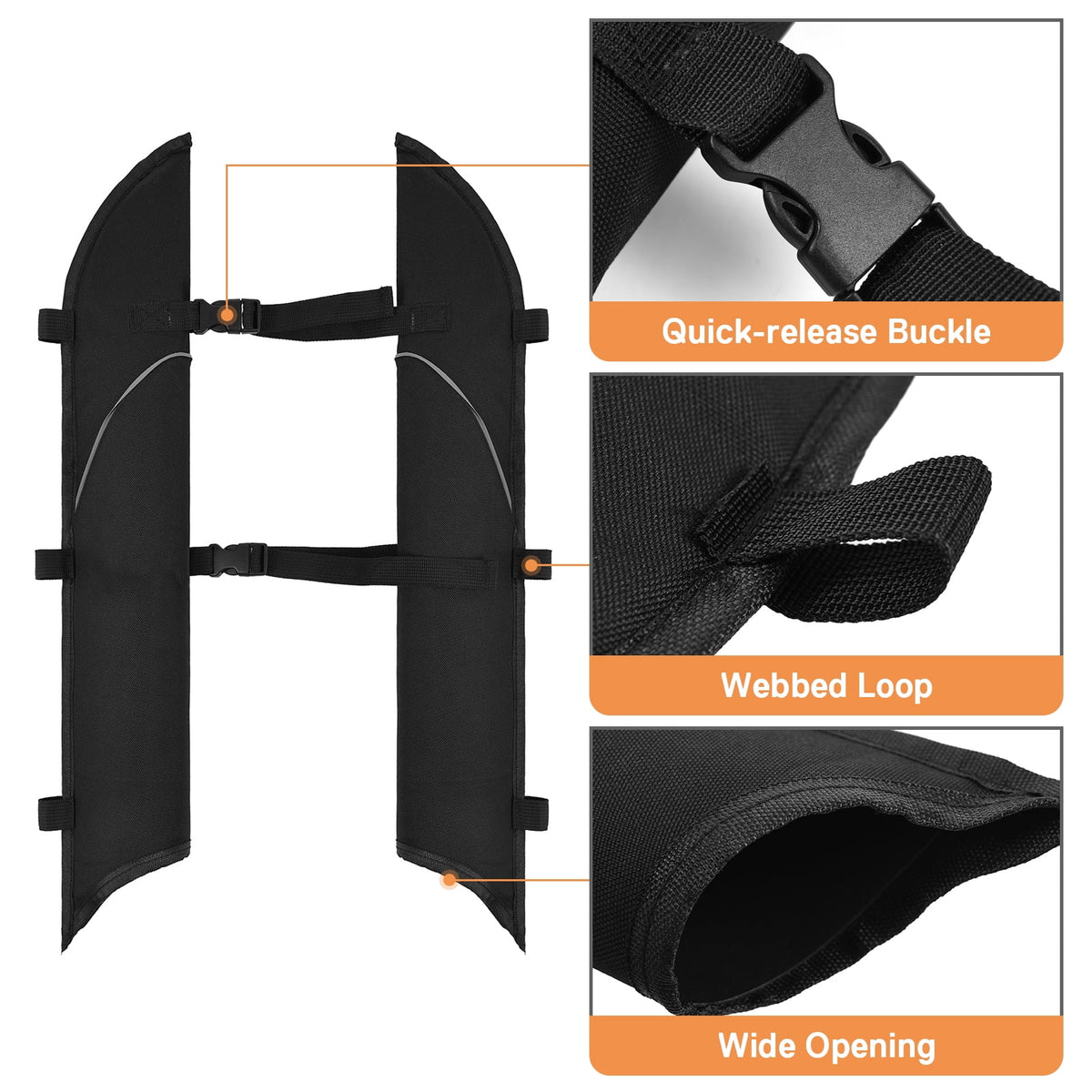 Kayak Deck Paddle Storage Tube Bag A339326
