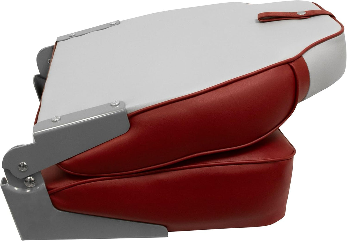 Grey/Red High Back Boat Seat W88108