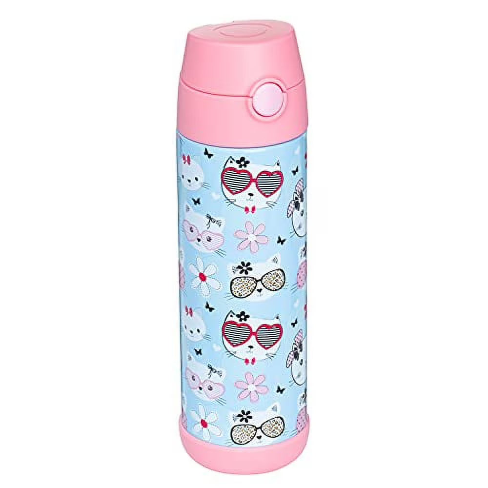 17oz Insulated Stainless Steel Kids Water Bottle with Straw C617