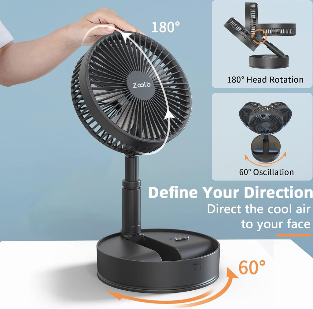 7200mAh Rechargeable Oscillating Portable Standing Fan U17593