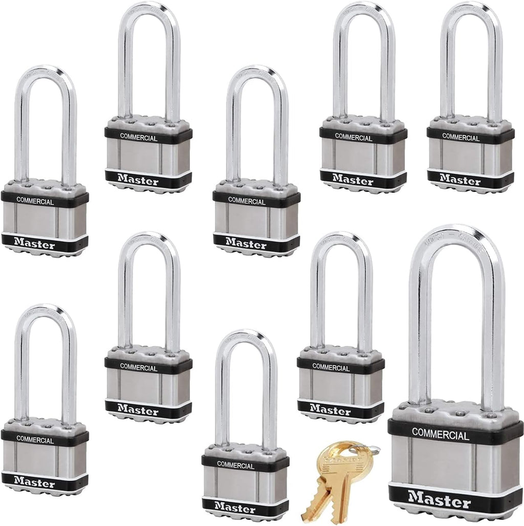 Master Lock Magnum Padlock, 8 Keyed Alike Locks R4903