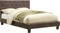 King Tufted Platform Bed in Gray Y181549